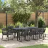Image de vidaXL Ensemble de salle à manger pour jardin 9 pcs Noir polyrotin