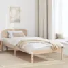Image de vidaXL Cadre de lit avec tête de lit Naturel 100 x 200 cm Pin massif