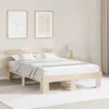 Image de vidaXL Cadre de lit avec tête de lit Naturel 160 x 200 cm Pin massif