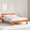 Image de vidaXL Cadre de lit avec tête de lit Brun cire 160 x 200 cm Pin massif