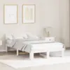 Image de vidaXL Cadre de lit avec tête de lit Blanc 120 x 200 cm Pin massif