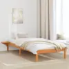 Image de vidaXL Cadre de lit Brun cire 90 x 190 cm Pin massif