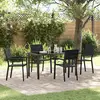 Image de vidaXL Ensemble de salle à manger pour jardin 5 pc Noir