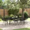Image de vidaXL Ensemble de salle à manger pour jardin 7 pc Noir