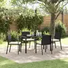 Image de vidaXL Ensemble de salle à manger pour jardin 5 pc Noir