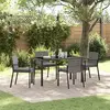 Image de vidaXL Ensemble de salle à manger pour jardin 5 pc Gris