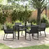 Image de vidaXL Ensemble de salle à manger pour jardin 5 pc Noir