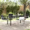 Image de vidaXL Ensemble de salle à manger pour jardin 5 pcs Blanc