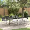 Image de vidaXL Ensemble de salle à manger pour jardin 9 pcs Blanc