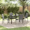 Image de vidaXL Ensemble de salle à manger pour jardin 5 pcs Gris