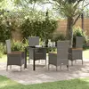 Image de vidaXL Ensemble de salle à manger pour jardin 5 pc Gris