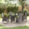 Image de vidaXL Ensemble de salle à manger pour jardin 5 pc Gris polyrotin