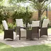 Image de vidaXL Ensemble de salle à manger pour jardin 5 pc Marron polyrotin
