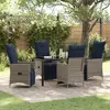 Image de vidaXL Ensemble table et chaises 5 pc Gris Rotin PE