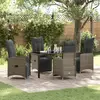 Image de vidaXL Ensemble de salle à manger pour jardin 5 pc Gris polyrotin
