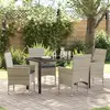 Image de vidaXL Ensemble de salle à manger pour jardin 5 pcs Gris clair