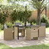 Image de vidaXL Ensemble de salle à manger pour jardin 5 pc Beige polyrotin