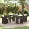 Image de vidaXL Ensemble de salle à manger pour jardin 5 pc Marron polyrotin