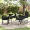 Image de vidaXL Ensemble de salle à manger pour jardin 5 pc Noir polyrotin
