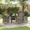 Image de vidaXL Ensemble de salle à manger pour jardin 5 pc Gris polyrotin