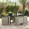 Image de vidaXL Ensemble de salle à manger pour jardin 5 pc Gris clair