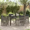 Image de vidaXL Ensemble de salle à manger pour jardin 5 pc Gris