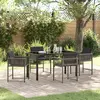 Image de vidaXL Ensemble de salle à manger pour jardin 5 pc Gris polyrotin