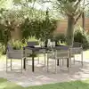 Image de vidaXL Ensemble de salle à manger pour jardin 5 pc Gris clair