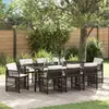 Image de vidaXL Ensemble de salle à manger pour jardin 9 pc Marron polyrotin