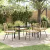 Image de vidaXL Ensemble de salle à manger pour jardin 5 pc Marron polyrotin