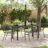 Image de vidaXL Ensemble de salle à manger pour jardin 5 pc Noir polyrotin