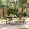Image de vidaXL Ensemble de salle à manger pour jardin 7 pc Marron polyrotin