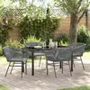 Image de vidaXL Ensemble de salle à manger pour jardin 5 pc Gris
