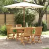 Image de vidaXL Ensemble de salle à manger pour jardin 5 pcs Marron