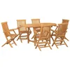 Image de vidaXL Ensemble de salle à manger pour jardin 7 pc Marron