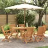 Image de vidaXL Ensemble de salle à manger pour jardin 7 pc Marron