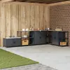 Image de vidaXL Étagère de Cuisine HATTEM Anthracite 90 x 50 x 92 cm Acier