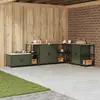 Image de vidaXL Étagère de Cuisine HATTEM Vert olive 40 x 50 x 92 cm Acier