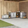 Image de vidaXL Étagère de Cuisine HATTEM Argenté 40 x 50 x 92 cm Acier
