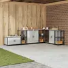 Image de vidaXL Étagère de Cuisine HATTEM Argenté 40 x 50 x 92 cm Acier