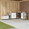 Image de vidaXL Étagère de Cuisine HATTEM Blanc 30 x 50 x 92 cm Acier