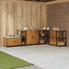 Image de vidaXL Étagère de Cuisine HATTEM Rouillé 30 x 50 x 92 cm Acier