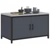 Image de vidaXL Rangement de cuisine Anthracite 90 x 50 x 53 cm Acier, Rangement de cuisine moderne, étagère rectangulaire, solution en acier robuste, organisé pour la maison