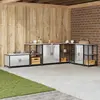 Image de vidaXL Meuble de rangement de cuisine HATTEM Argenté 90 x 50 x 53 cm