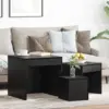Image de vidaXL Table basse 3 pcs Chêne noir Bois d'ingénierie