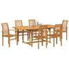 Image de vidaXL Ensemble de salle à manger pour jardin 7 pc Marron