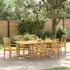 Image de vidaXL Ensemble de salle à manger pour jardin 7 pcs Marron