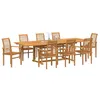 Image de vidaXL Ensemble de salle à manger pour jardin 9 pc 280 x 100 x 75 cm