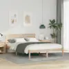 Image de vidaXL Cadre de lit avec tête de lit Marron 140 x 210 cm Pin massif
