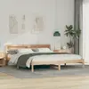 Image de vidaXL Cadre de lit avec tête de lit Marron 180 x 200 cm Pin massif
